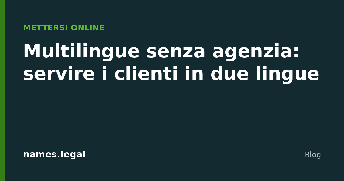 Multilingue sem agência: servir os clientes em duas línguas
